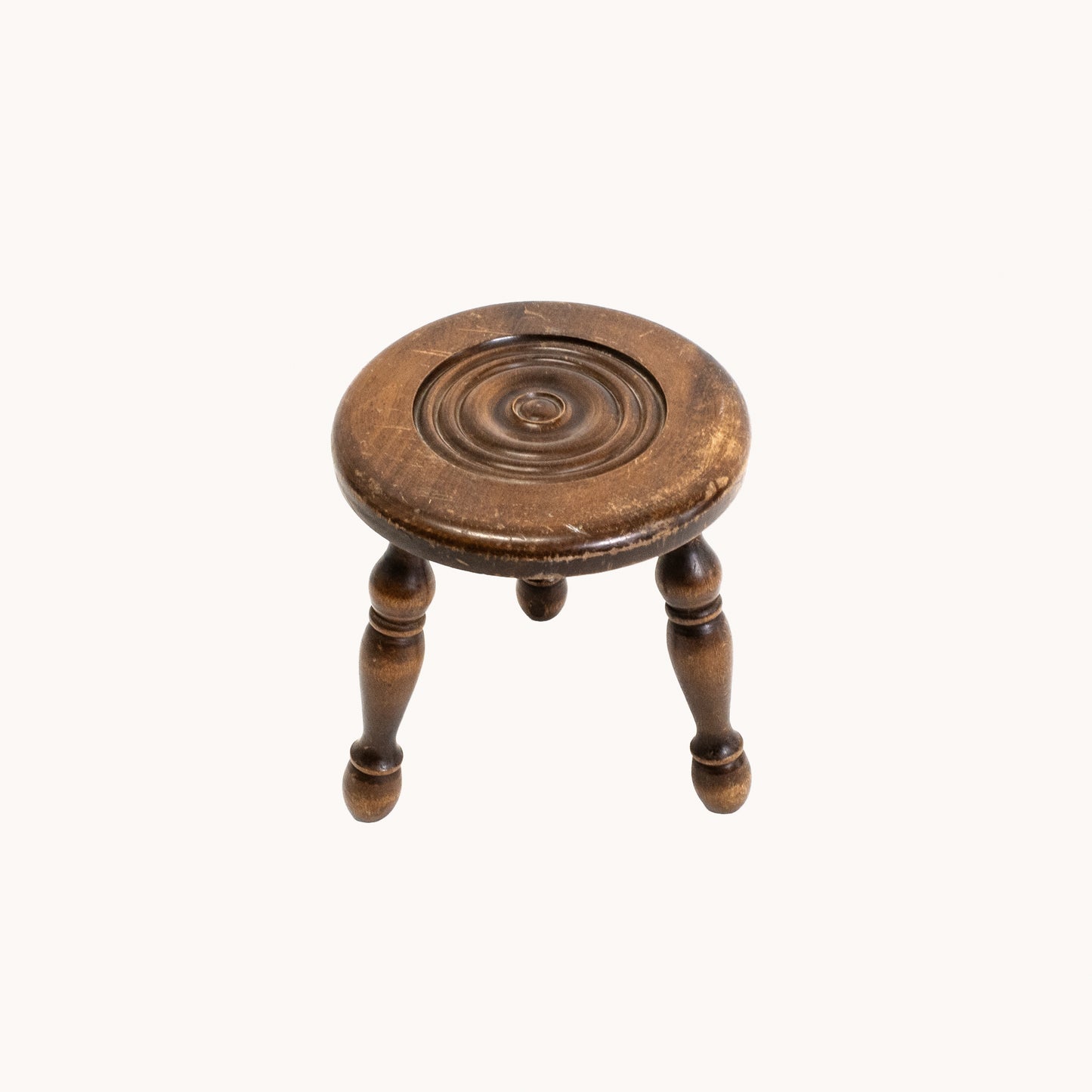 ST004JN / SMALL TURNED WOOD STOOL