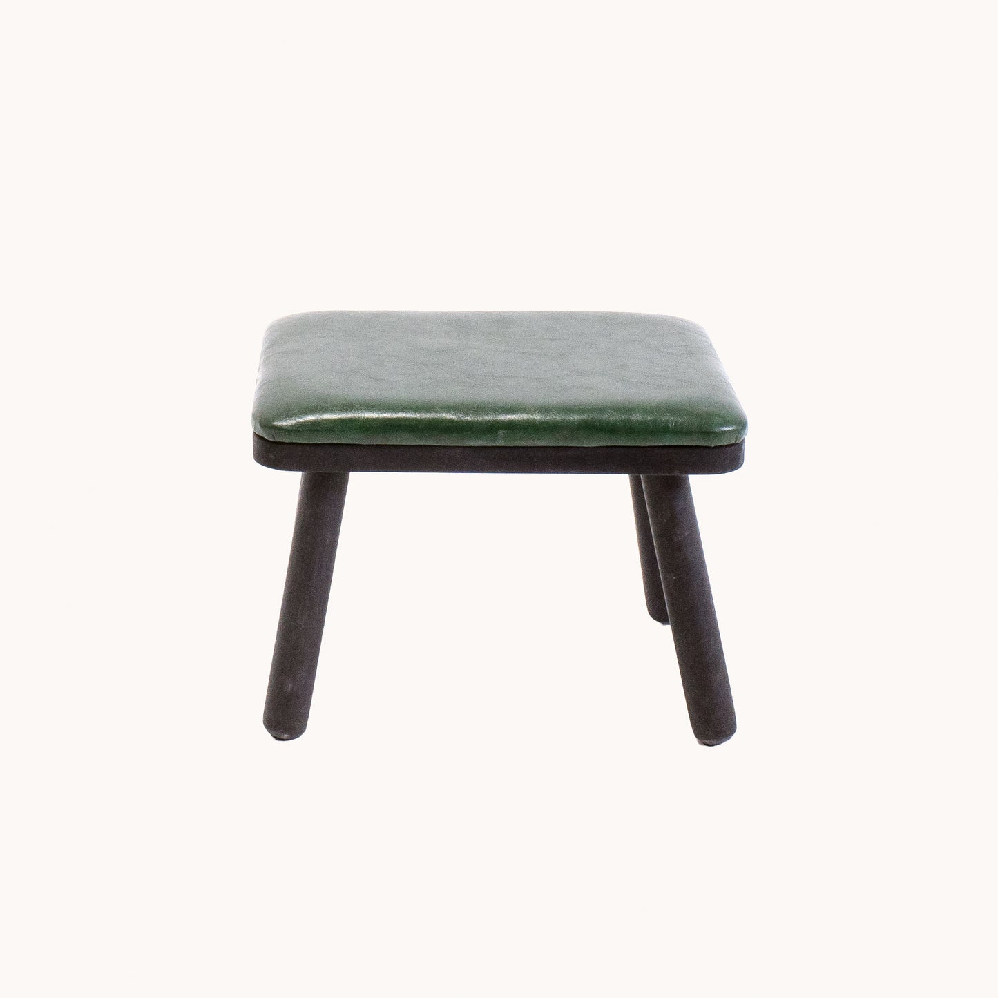 ST016JN / DARK GREEN LEATHER STOOL