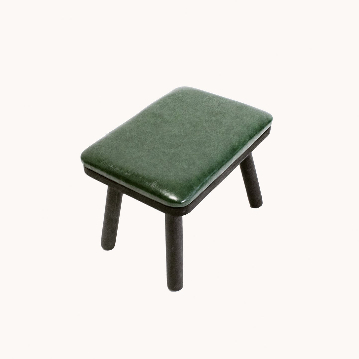 ST016JN / DARK GREEN LEATHER STOOL