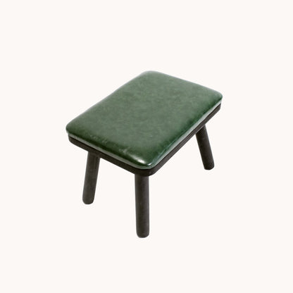 ST016JN / DARK GREEN LEATHER STOOL