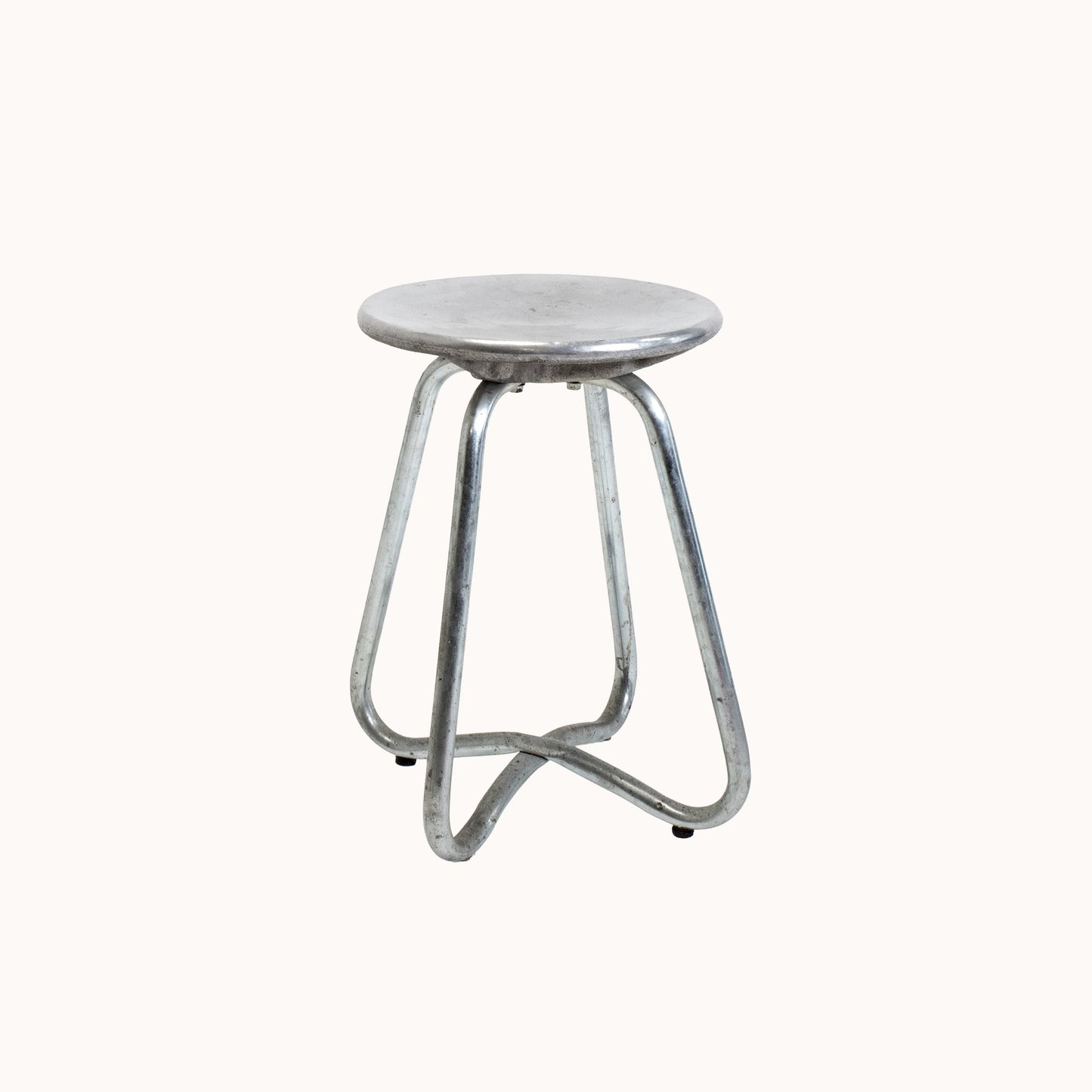ST039JN / SMALL METAL CROSS LEGGED STOOL