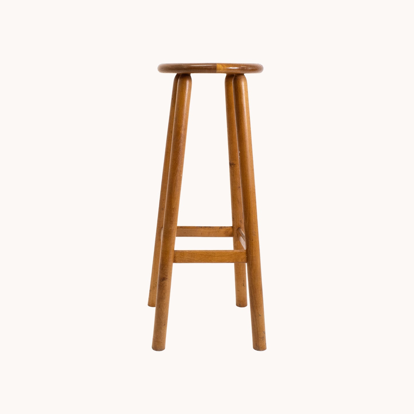 ST005JN / TALL ROUND WOODEN STOOL