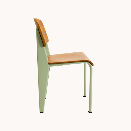 CH027JN / JEAN PROUVE WOOD AND METAL CHAIR