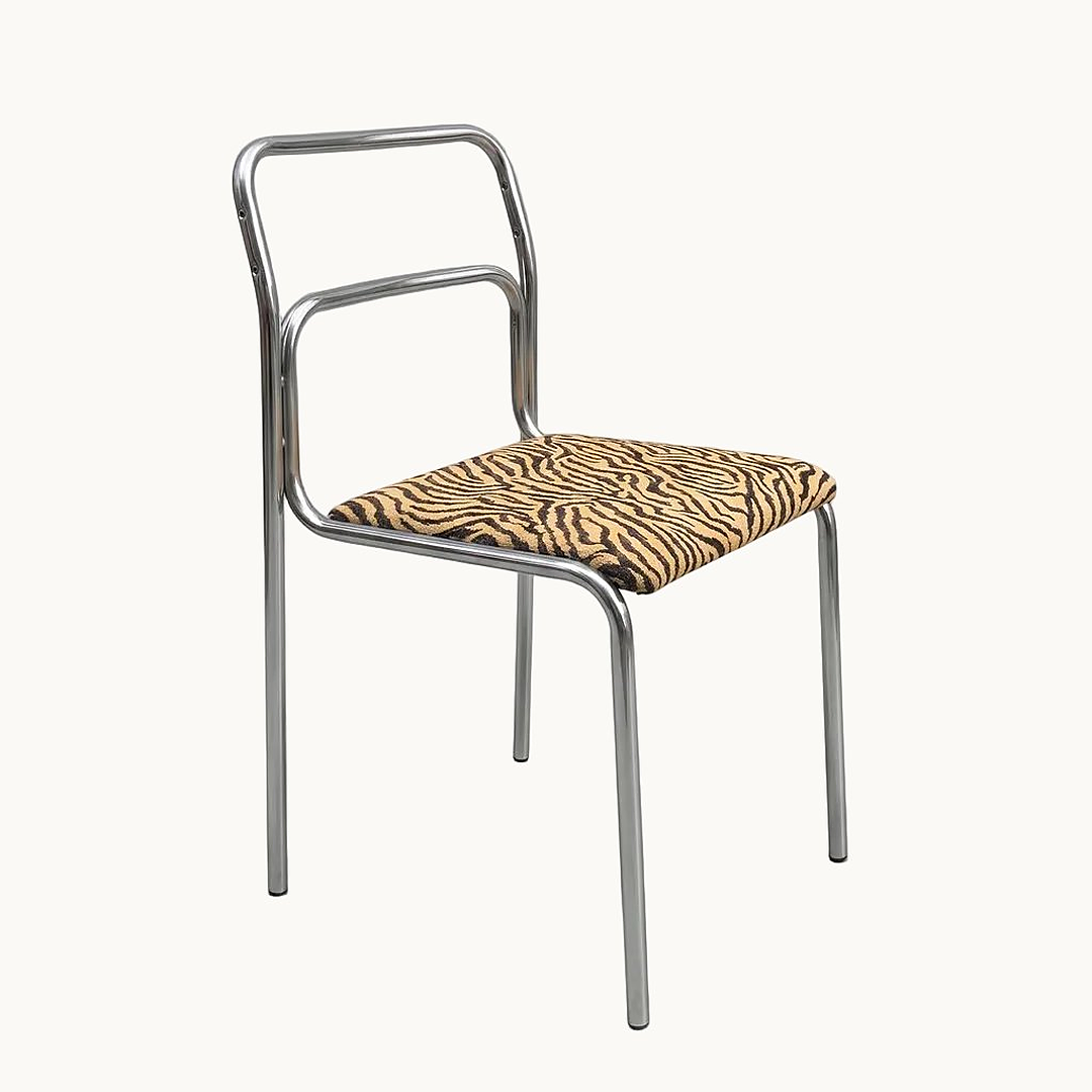 CH048CH / BAUHAUS STYLE LEOPARD PRINT CHAIR