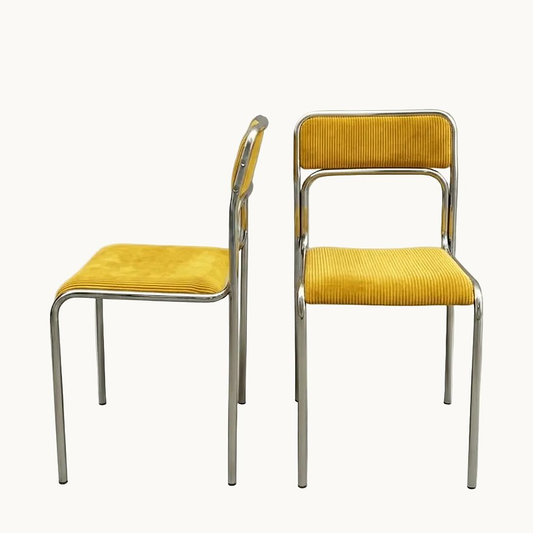 CH045CH / 70s YELLOW CORDUROY CHAIR