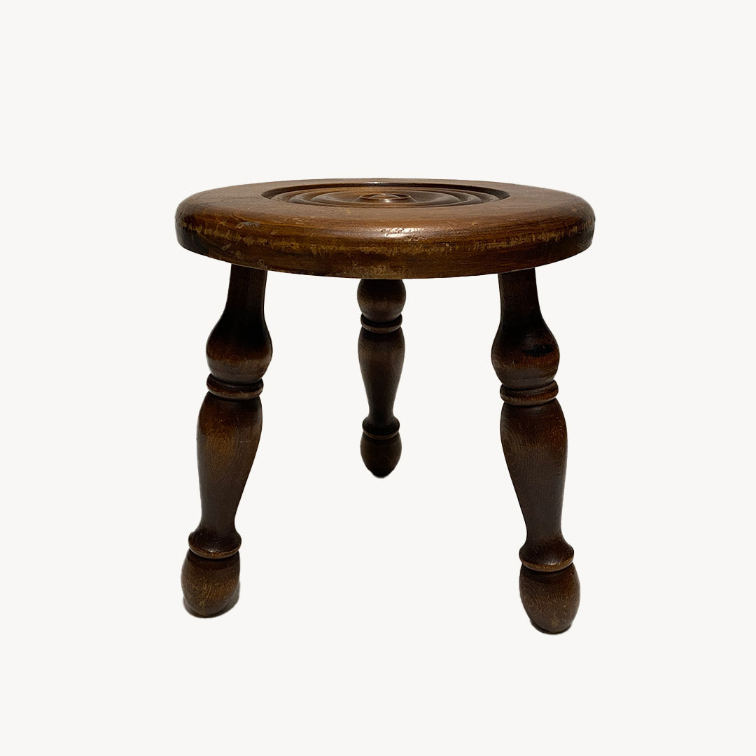 ST004JN / SMALL TURNED WOOD STOOL