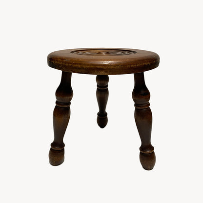 ST004JN / SMALL TURNED WOOD STOOL