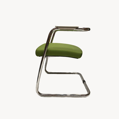 AR002JN / Chrome & Green armchair