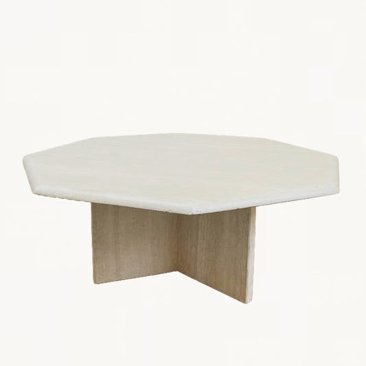TA012 / OCTAGONAL TRAVERTIN TABLE