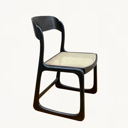 CH023 / RATTAN BLACK CHAIR