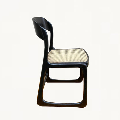 CH023 / RATTAN BLACK CHAIR
