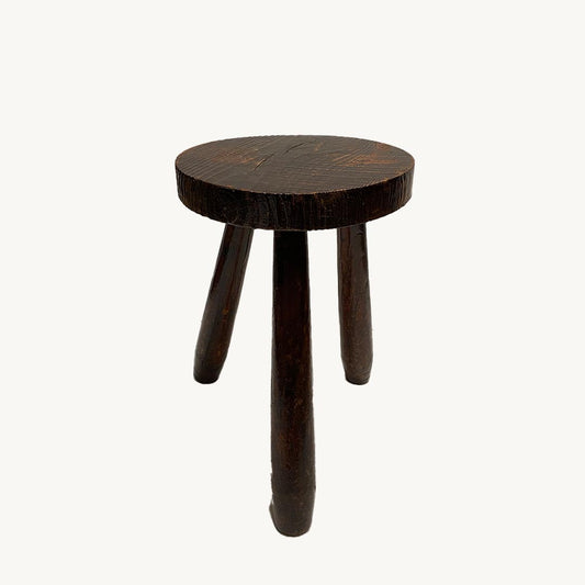 JN.06.0066/ DARK WOOD ROUND STOOL