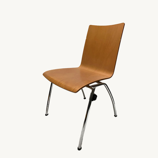 JN.01.0041/ LIGHT WOOD CHROME CHAIR