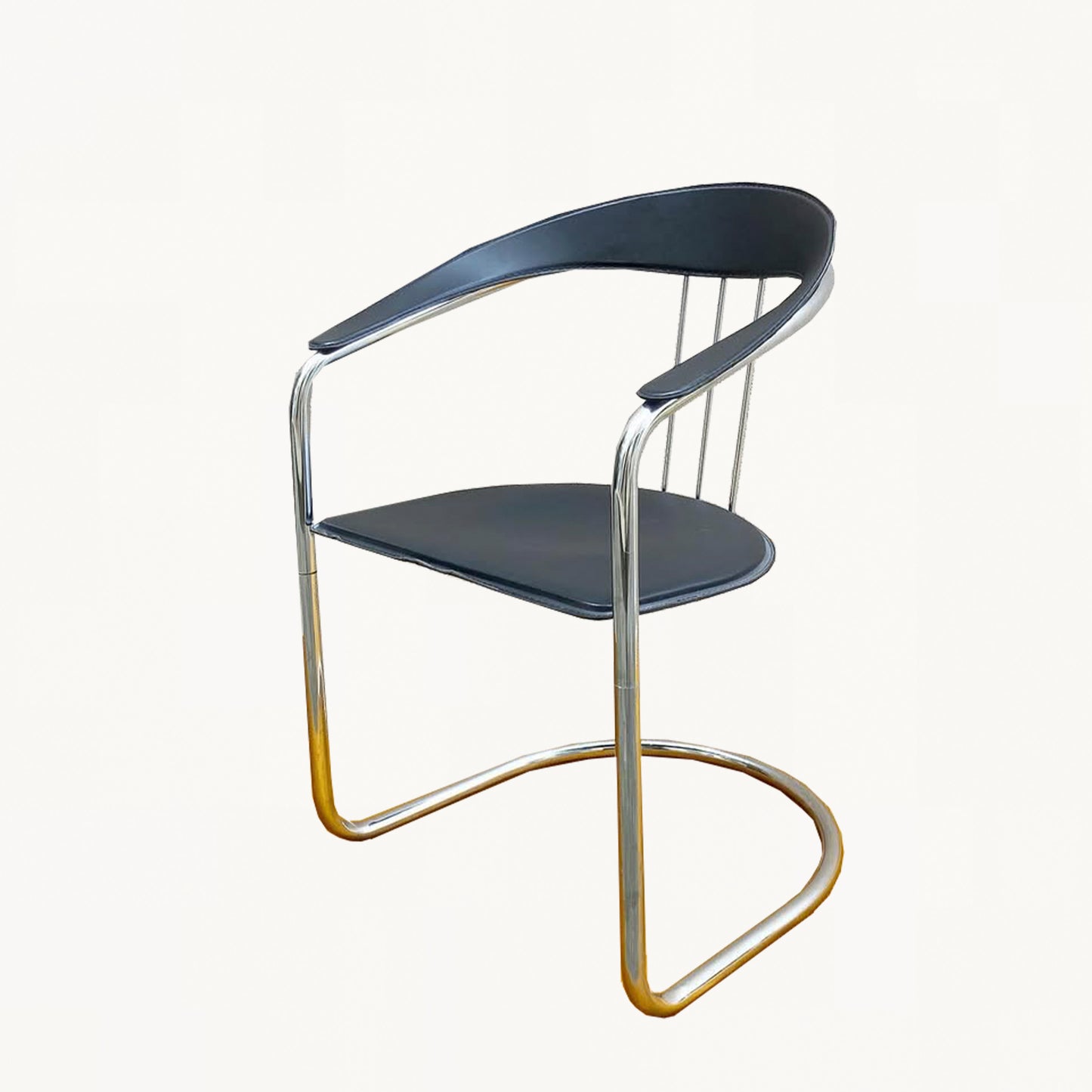 CH024 / LEATHER TUBULAR CHAIR