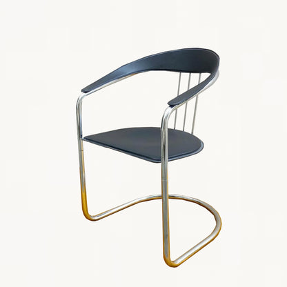 CH024 / LEATHER TUBULAR CHAIR